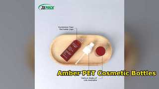 Amber PET Cosmetic Bottles OEM Συσκευασία