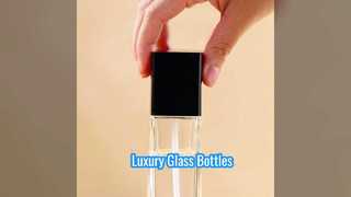 Σετ μπουκαλιών διαφανών γυάλινων καλλυντικών με στεγανοποίηση και προσαρμόσιμο σχέδιο για L