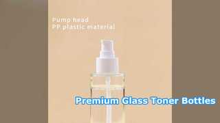 Glass Toner Bottle | Clear Cosmetic Glass Bottle for Skincare Packaging