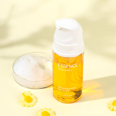 Transparent White PET Foam Pump Bottle with Press-Type Foam Pump Head and Multiple Capacity Options for Safe and Efficient Skincare