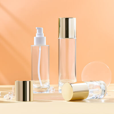 Προσαρμόσιμη, φιλική προς το περιβάλλον, γυάλινη μπουκάλι λοσιόν για συσκευασίες φροντίδας δέρματος