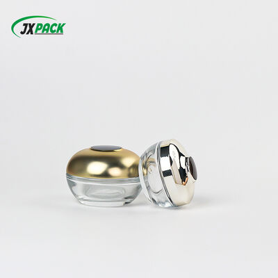 Λούξυ γυάλινο βάζο κρέμας με ηλεκτροπληρωμένο χρυσό κάλυμμα